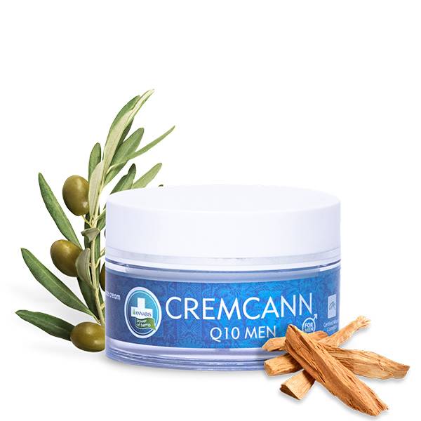 Crema Viso Uomo Antirughe Naturale: idratante e rigenerante -CremCann Q10- 